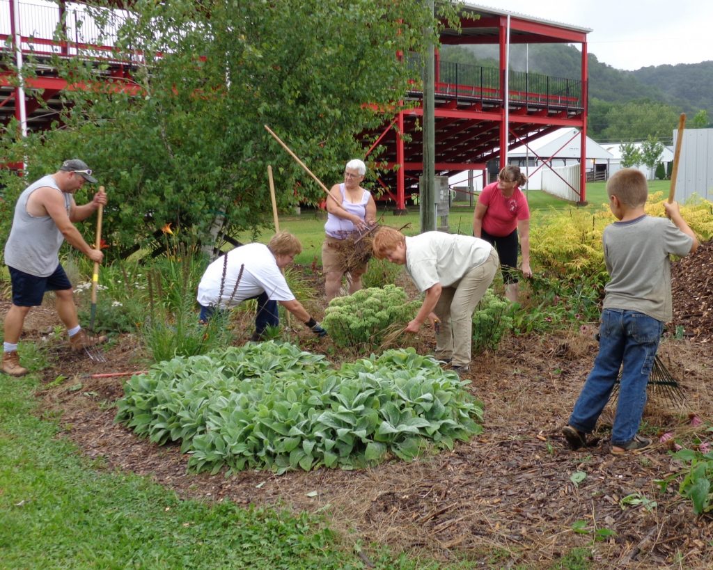 Master Gardener Volunteers prep the county fairgrounds.